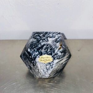 Vintage Onyx Tellez Stone Office Pen Pencil Holder from Tecali Puebla Mexico